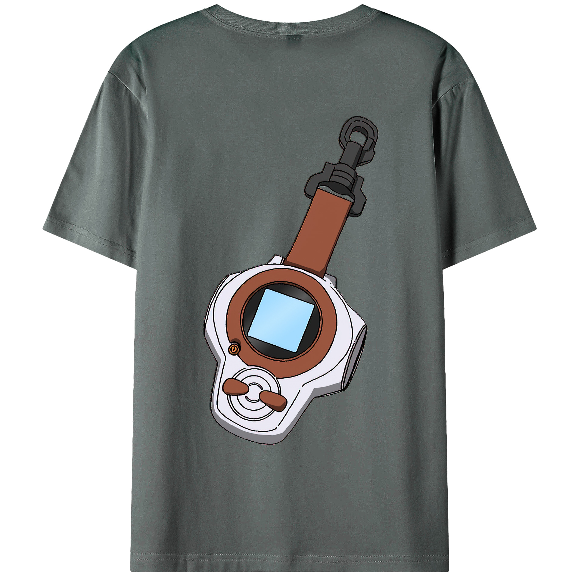 （画像用） Digimon デジタルモンスター/デジモン 綿100％ メンズ半袖Tシャツ（バックプリント） 通気性